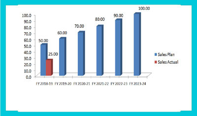 SALES PLAN NEXT 5 YEARS (INR crores)